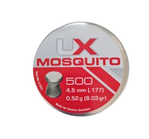 PALLINI UMAREX MOSQUITO 4 5 4.5 45 MM 0,52 G PIOMBINI ARIA COMPRESSA A GAS CO2 P - Foto 1 di 1