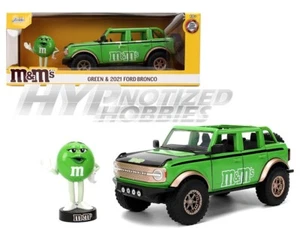 FORD BRONCO 2021 JADA 1:24 CON FIGURA VERDE M&M’S VERDE FUNDIDO A PRESIÓN 35473 - Imagen 1 de 8