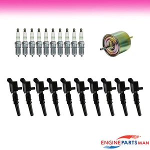 TK Fits 99-03 Ford F-550 V10 6.8L Tune up Kit Ignition Coil Plug Filter - Picture 1 of 1
