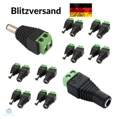 DC Steckverbinder Hohlbuchse Hohlstecker 5,5x2,1mm Adapter Netzteil Kupplung NEU - Bild 1 von 3