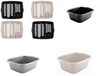 Large Dish Drainer Kitchen Sink Plastic Cutlery Plates Cup Holder washing & Bowl - Image 1 of 4
