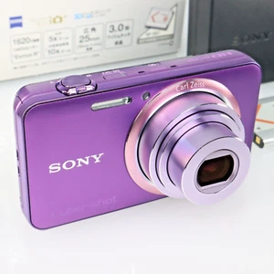 [ Haut Mint ] Sony Appareil Photo Numérique DSC-WX70 Violet Cyber-Shot 5x Vue - Photo 1 sur 23
