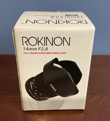 Rokinon 14mm F2.8 Wide Angle Lens, Sony E-Mount Model FE14M-E (Read Description) - Image 1 of 2