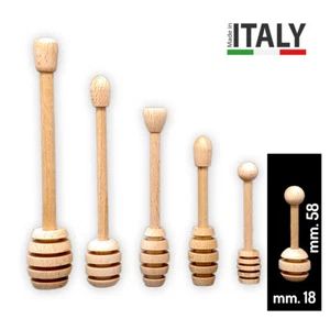 Spargimiele in Legno di Faggio MiniLux "made in Italy" - stock 20 pezzi - - Foto 1 di 3