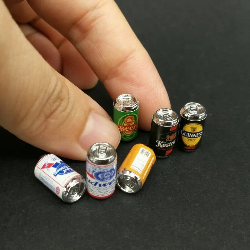 6pcs RC 1/8 1/10 1/12 Scale Miniature Beer Can Rock Car Crawler Accessories DIY - Image 1 of 4