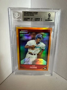 2007 Bowman Chrome Orange Refractor 19/25 Juan Pierre BGS 9.0 Mint - Picture 1 of 2