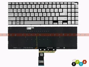 Neue ASUS K6602Z K6502V N7600 N7601Z M7600Q silber Tastatur USA Hintergrundbeleuchtung - Bild 1 von 1