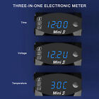 (Blue Light)3 In 1 Waterproof LED Electronic Meter Motorcycle Digital Time