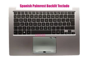 Spanish Silver Palmrest backlit keyboard for Asus UX303L UX303LA X303LB UX303LN - Picture 1 of 2