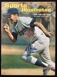 Maury Wills Signed Sports Illustrated 7/12/65 No Label LA Dodgers Autograph JSA - Picture 1 of 5