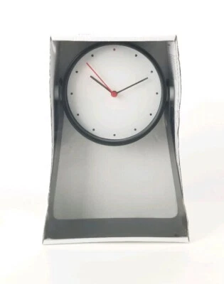 IKEA GNISSLA Table Clock 5" Black 10" Tall Stand Battery Operated New  - Image 1 of 3
