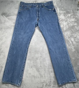 Levis 501 Jeans Button Fly passt Herren Gr. 36x31 Medium Wash Straight Leg Med Rise - Bild 1 von 16