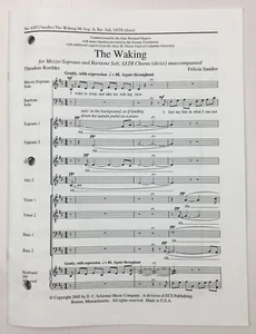 The Waking SATB Chorus Keyboard Sheet Music By Felicia Sandler ECS Publishing - Picture 1 of 4