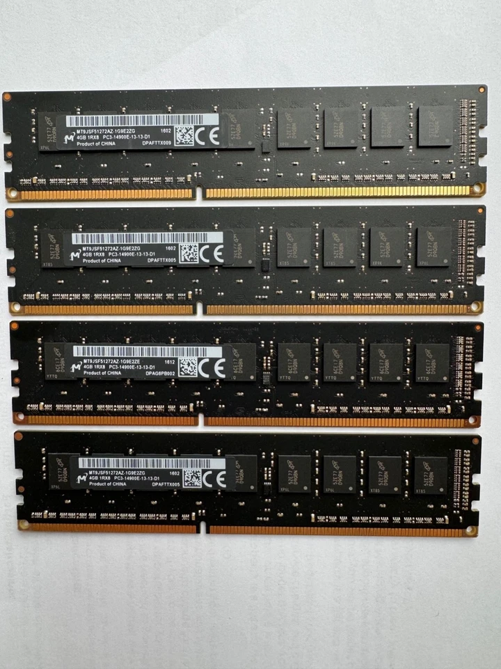 Genuine Apple Mac Pro 2013 16GB (4x4GB) 1Rx8 PC3-14900E-13-12-D1 DDR3 - Image 1 of 1