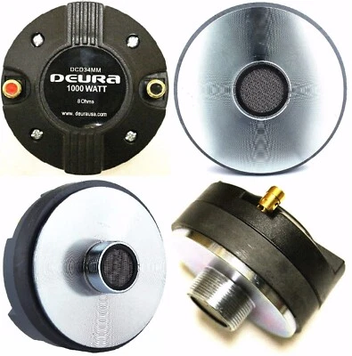 DEURA 2000W Titanium Compression 1.35" Screw-On Horn Driver Tweeter PAIR SET - Image 1 of 4