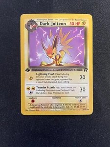 Dark Jolteon 38/82 1st Edition Non Holo Team Rocket Pokémon TCG - LP - Picture 1 of 2
