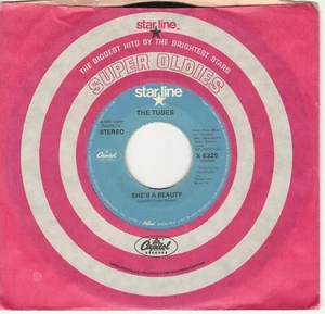 THE TUBES 'She's A Beauty/Tip Of My Tongue' 7" 45 rpm vinyl play graded VG+/EX - Picture 1 of 3