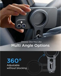 Lisen Mag Safe Magnet Car Mount Phone Holder for iPhone 12-15 Pro Max Samsung - Picture 1 of 6