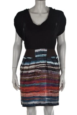 Vestido Hype Talla 2 Negro Azul Rojo Funda Sobre la Rodilla Manga Corta Informal Foto 1 de 4