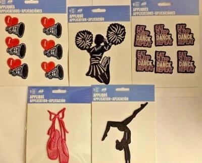 C&D VISIONARY DANCE CHEERLEADER Applique's Fabric Embroidered Iron-On Ballet Gymnastics MORE