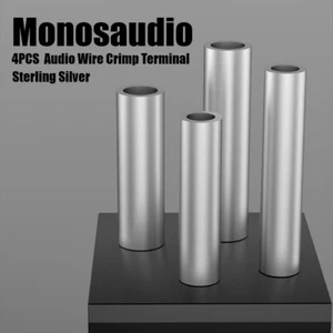 Audio Cable Pure Silver Sleeves End Terminal Wire End HiFi Cable Tube Wire Crimp - Picture 1 of 15