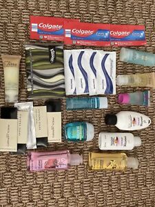 LOT 23 Hotel Travel Camping Size Toiletries Shampoo Conditioner Shave Cream More