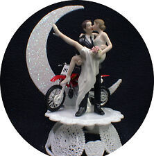 Off Road Dirt Bike Motorcycle wedding Cake topper Honda racingGroom top SEXY 
