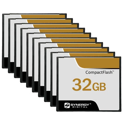 Synergy Digital 32GB Compact Flash Memory Cards - 50MB/s - Pack of 10 - Image 1 of 4