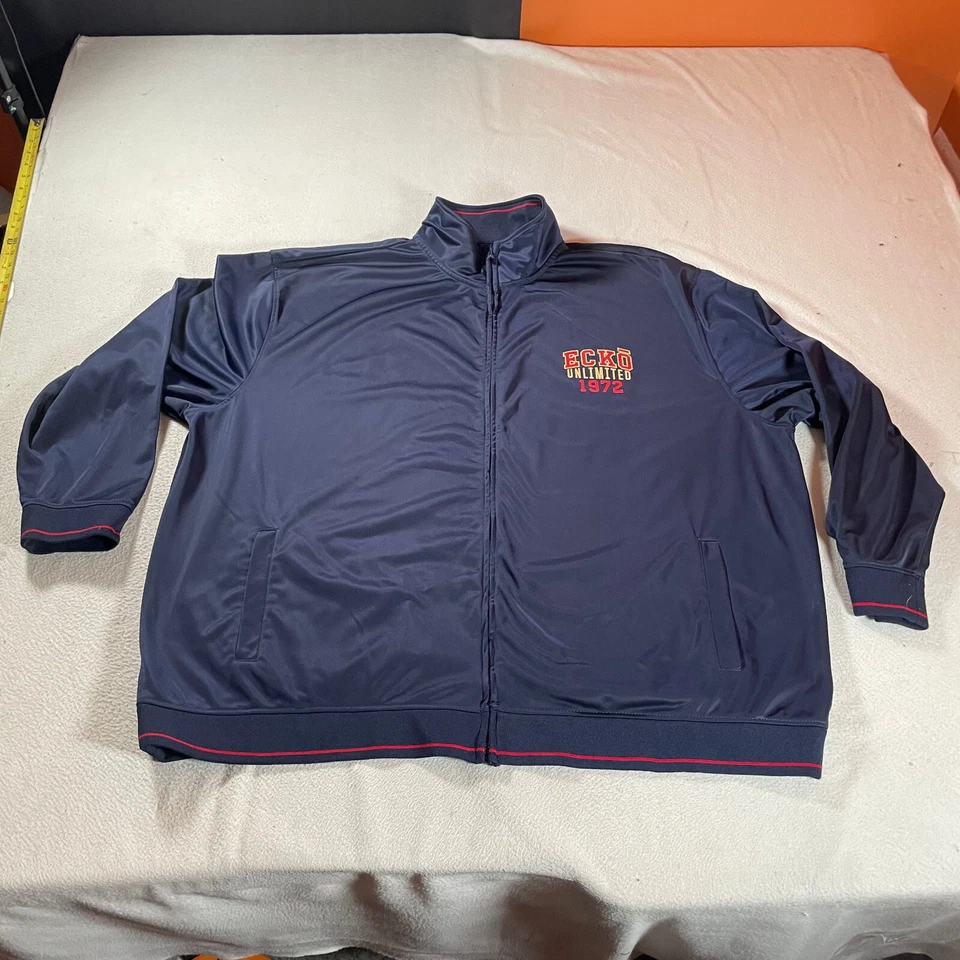 Chaqueta De Colección Echo Unltd Para Mujer 5XL Azul Pista Cremallera Completa Elegante Cuello Simulado Top Foto 1 de 4