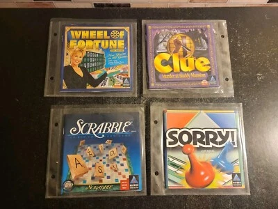 PC Cdrom BoardGame Lot - Wheel Of Fortune/Clue/Scrabble/Sorry! Good Condition  - Image 1 of 2