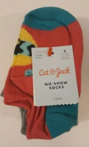 Cat & Jack Girl's 7 Pack No Show Emoji Socks. Size: S. Shoe Size: 51/2 -8 1/2. - Picture 1 of 4