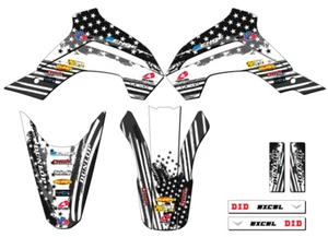 2021-2022 KLX 140 RF MERICA gris Senge kit de gráficos compatible con Kawasaki - Imagen 1 de 10