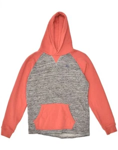 QUIKSILVER Womens Hoodie Jumper UK 14 Large Grey Colourblock Cotton AQ24 - Picture 1 of 3