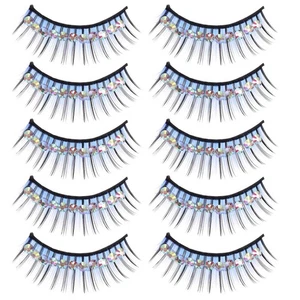 5 Pairs of Dancing Stage False Lashes Fake Eyelashes Performance False Eyelashes - Picture 1 of 18