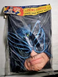 1960s POW Bootleg Batman The Crime Fighter Cape and Mask Set Collectibles *rare* - Picture 1 of 5