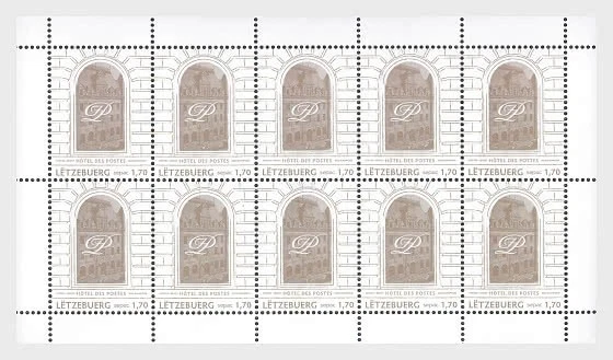 Luxemburgo 2025 Arquitectura Hotel Des Postes SEPAC Post 10v mnh HOJA COMPLETA Foto 1 de 1