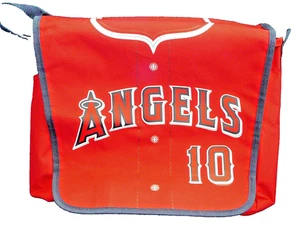 MLB ANAHEIM LA ANGELS Crossbody Tote Computer School Bag - Adjustable Straps NEW - Picture 1 of 9