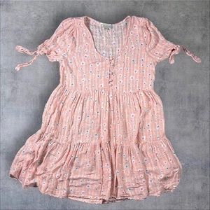 Maravilloso Top Rosa Floral Algodón Súper Suave Bebé Muñeca Con Corbatas Mujer XS - Imagen 1 de 11