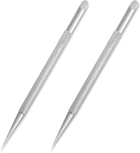 TEAONE Sided Cuticle Remover, 2 PCS Nail Art Pusher for Fingernails, Toenails... - Picture 1 of 12