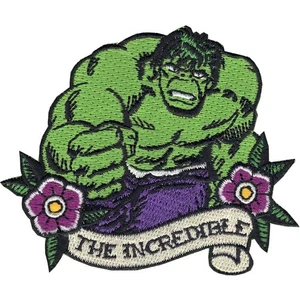 Patch officiel Marvel Comics Avengers Hulk "L'incroyable" fer à repasser sur applique - Photo 1/1