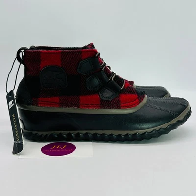 Botas al tobillo Sorel Out N About Plus Buffalo a cuadros para mujer NL2544-011 talla 7 Foto 1 de 4