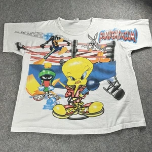 Vintage Looney Tunes Shirt Mens XXL FREEZE Pandemonium Wrestling AOP 90s Tweety - Picture 1 of 9