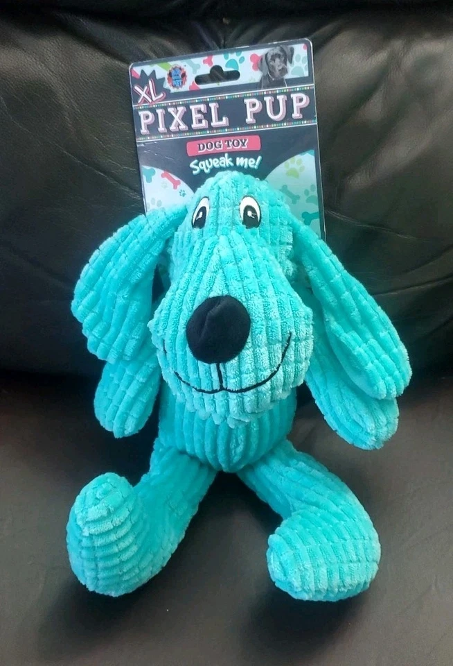 Bow Wow Green Black Halloween Pet 14" Dog Toy Pixel XL w/Squeaker