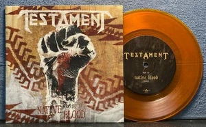 TESTAMENT~NATIVE BLOOD / SANGRE NATIVA~NM LMTD 2012 ORANGE 7-INCH SINGLE~THRASH - Picture 1 of 3