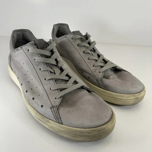 ECCO Men 43 US 9-9.5 Grey Leather Lightweight Sneakers Lace Up *Wear Marks* - Bild 1 von 11