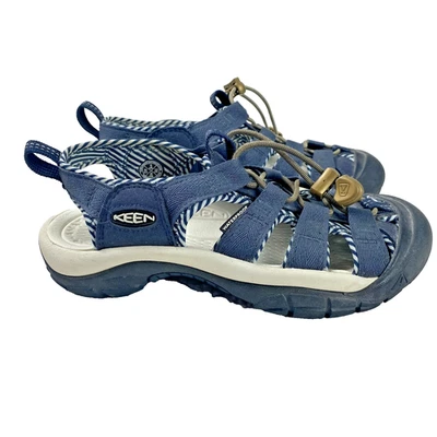 Keen Newport H2 Shoes Womens Size 5 Blue White Striped Waterproof Sandals Hiking - Image 1 of 4