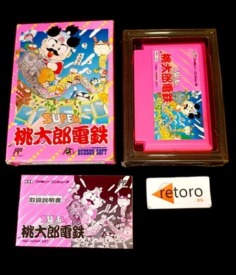 SUPER MOMOTAROU DENTETSU NINTENDO NES famicom JAP Namco Complete Hudson Soft - Imagen 1 de 4