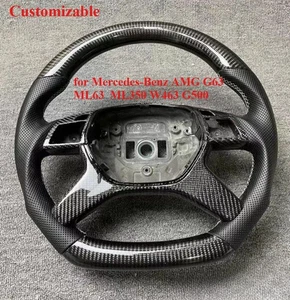 New Carbon Fiber Steering Wheel for Mercedes-Benz AMG G63 ML63  ML350 W463 G500 - Foto 1 di 4