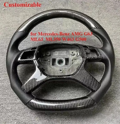 New Carbon Fiber Steering Wheel for Mercedes-Benz AMG G63 ML63  ML350 W463 G500 - Image 1 of 4
