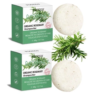 2er Pack Rosmarin Haar Shampoo Bar, Tiefenreinigung gegen Kopfhautverlust Shampoo... - Bild 1 von 7